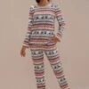 Cute Christmas Elk And Geo Print Loungewear Set -Women Dress Shop ptp2062734 1