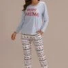 Merry Christmas Long Sleeve Round Neck Loungewear Set -Women Dress Shop ptp2062741 1 1