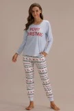 Women Dress Shop 43 Merry Christmas Long Sleeve Round Neck Loungewear Set