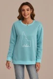 Round Neck Long Sleeve Casual Sweatshirt