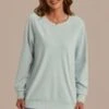 Green Long Sleeve Round Neck Pullover -Women Dress Shop t3071301 1 1